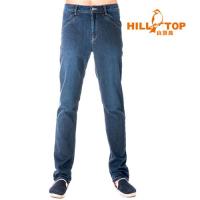 【hilltop山頂鳥】男款吸濕排汗抗UV牛仔褲S07MB2-深藍