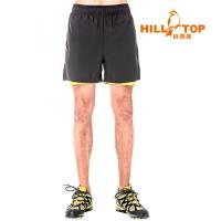 【hilltop山頂鳥】男款抗UV超潑水短褲S09M68-瑪瑙黑