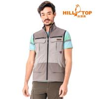 【hilltop山頂鳥】男款抗UV超潑水背心S03M25-頂灰