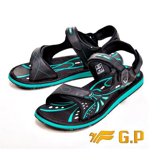 【G.P】時尚休閒柔軟舒適兩用涼鞋 男款-綠(另有藍)