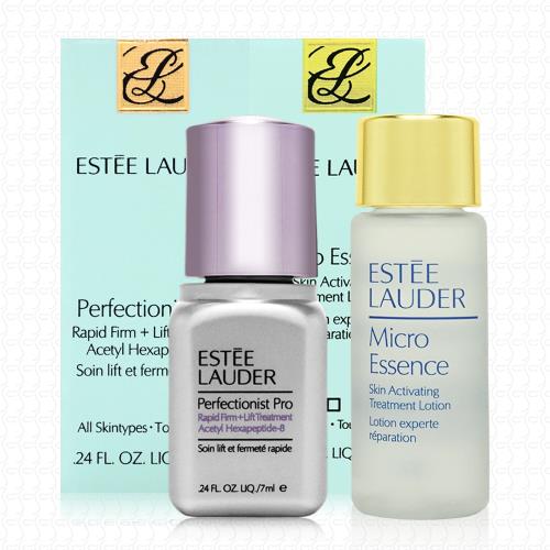 ESTEE LAUDER雅詩蘭黛 Pro極速緊緻肌密全能精華7ml+原生露7ml