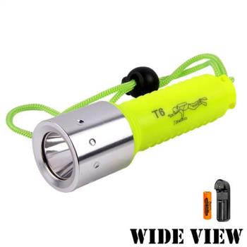 WIDE VIEW 螢光T6潛水手電筒組 NZL-WT6-AP