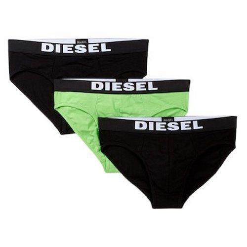 Diesel 男舒適Andre彈力棉黑綠三角內著混搭3件組(預購)