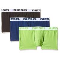Diesel 男彈力棉Shawn黑藍綠紅四角內著混搭3件組(預購)
