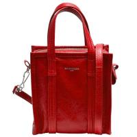 BALENCIAGA Bazar Shopper系列小羊皮手提/斜背包(XXS-罌粟紅)