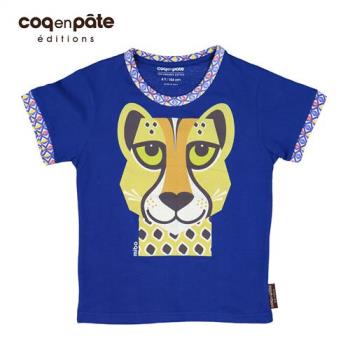 【BabyTiger虎兒寶】COQENPATE 法國有機棉童趣 短袖 T-SHIRT - 獵豹