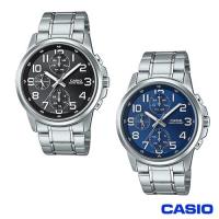 【CASIO 卡西歐】 經典商務三眼男錶 MTP-E307D-1A/2A