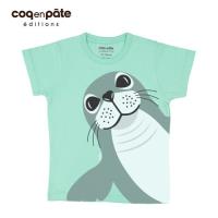 【BabyTiger虎兒寶】COQENPATE 法國有機棉童趣 短袖 T-SHIRT - 海豹