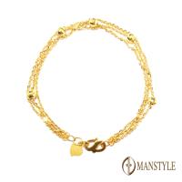 MANSTYLE 浪濤情緣 黃金手鍊 (約1.61錢)