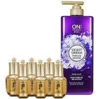 Whoo 后 天氣丹華炫重生精華(8ml)*6+ON:THE BODY 夢幻紫羅蘭香水沐浴精(900ml)