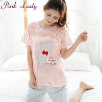 PINK LADY 小貓條紋居家成套睡衣(桔)103