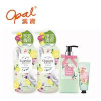 OPAL澳寶 高濃度沐浴精華乳(清爽型)x2+植物酵素橙花高保濕肌膚寵愛組