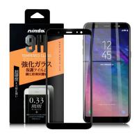NISDA for 三星 Samsung Galaxy A6+ 2018版 滿版鋼化 0.33mm玻璃保護貼-黑