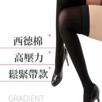 TISI 緹絲 420Den西德棉漸進壓力大腿襪(鬆緊帶) (3雙入)-進階型