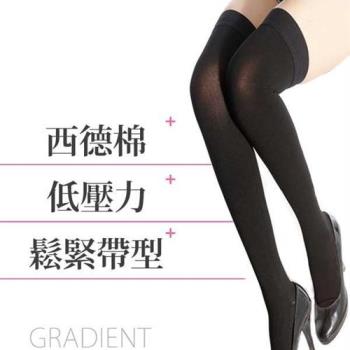 TISI 緹絲 280Den西德棉漸進壓力大腿襪(鬆緊帶) (3雙入)-標準型