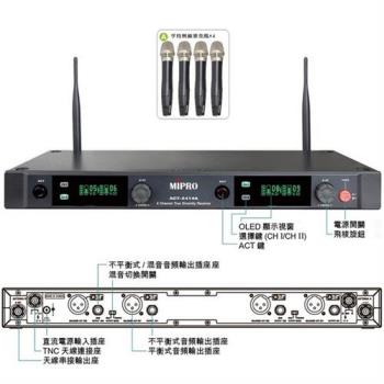 MIPRO ACT-2414A(1U四頻道2.4G無線麥克風)