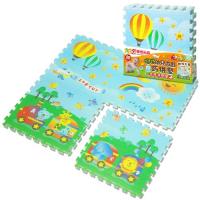 LOG樂格 環保幼兒遊戲巧拼墊 -動物火車 (60X60cmX厚2cmX4片) 拼接墊/爬行墊