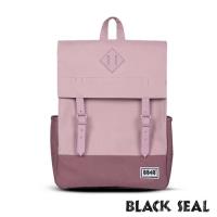 BLACK SEAL 聯名8848系列-撞色拼接雙皮帶釦Lash Tab後背包-拼接磚紅 BS81732