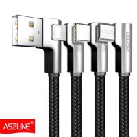 ASZUNE 三合一充電線 Apple Micro Type C USB接頭 編織充電線 加長款線長150公分