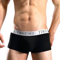 TIKU 梯酷 ~ 竹纖維透氣涼爽 開檔設計平口男內褲 -黑 (BH1242)