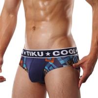 TIKU 梯酷 ~ 學院風 竹纖維超彈三角男內褲 -藍 (HH1229)
