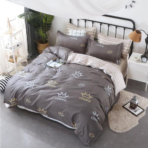 Yummyti 加冕 雙人柔絲絨涼被床包四件組