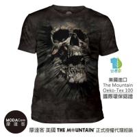 摩達客- (預購) 美國The Mountain都會系列 突破骷髏頭 藝術中性修身短袖T恤 個性時尚柔軟舒適高級混紡