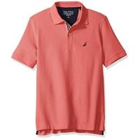 NAUTICA 2018男時尚舒適透氣珊瑚色短袖POLO