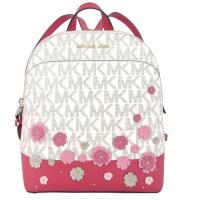 MICHAEL KORS EMMY滿版立體花朵後背包(米X粉紅)