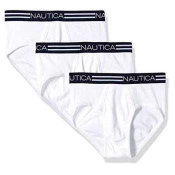 (預購)NAUTICA 男時尚標識腰帶白色三角內著3件組