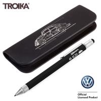 TROIKA德國Volkswagen福斯授權工具筆工程筆盒組(原子筆.觸控筆.起子.水平儀.尺)PEC74/BS或PEC75/BS金龜車Beetle