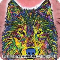 摩達客 美國進口The Mountain 彩繪狼 純棉環保短袖T恤