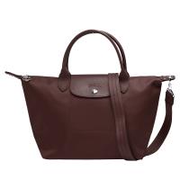 LONGCHAMP Le Pliage Neo系列尼龍短把側背/手提水餃包(小-巧克力色)
