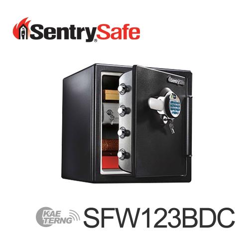 Sentry Safe 指紋辨識及電子式密碼鎖防火防水金庫（中） SFW123BDC