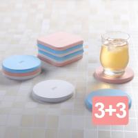 真心良品xUdlife和伊珪藻土吸水杯墊(圓形+方形)6入