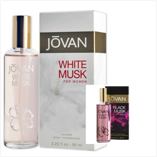 JOVAN White Musk 白麝香/黑麝香女用古龍水(96ml)*2