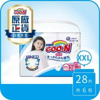 GOO.N日本大王尿布 女褲型XXL-境內版透氣舒柔(28片X6串)