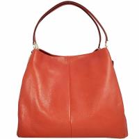 COACH 【專櫃款】MADISON三夾層全皮革肩背托特包_橘色
