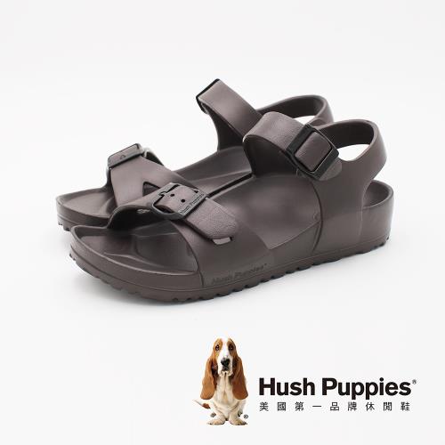 Hush Puppies 輕量休閒增高涼鞋 女鞋-深咖(另有白、灰、粉)