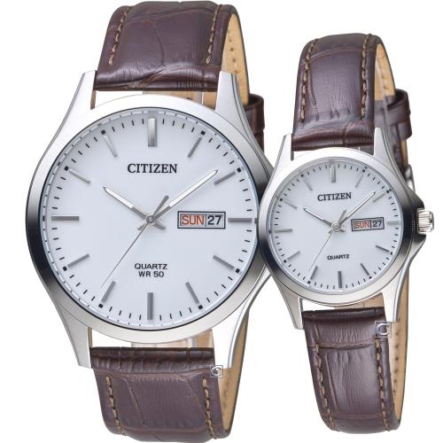 CITIZEN 星辰 經典純粹愛戀對錶 BF2001-12A+EQ0591-21A