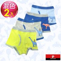 Pierre Cardin皮爾卡登 男兒童彈力恐龍世界平口褲-混色2件組(KD137002)