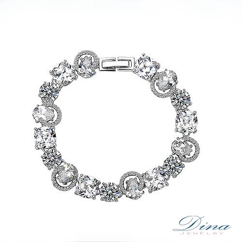 DINA JEWELRY蒂娜珠寶圓與圓系列 CZ鑽造型手鍊 (TM73051)