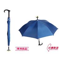 金德恩 台灣製造 專利三點腳墊 拐杖式握柄防滑雨傘/休閒傘-四色可選