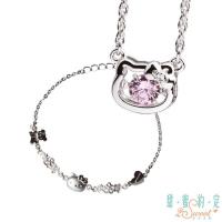 甜蜜約定 HelloKitty 幸運小物純銀項鍊+約定純銀手鍊