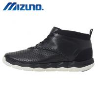 MIZUNO 美津濃 WAVE SN WALK CASUAL 男 天然皮革 襪套式健走鞋 黑 B1GE184209