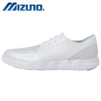 MIZUNO 美津濃 WAVE SN WALK CLASSIC 男 天然皮革 健走鞋 白 B1GE184101