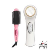 Love ways羅崴詩彩光美膚儀-Shine閃耀版+Love Ways羅崴詩八排式電熱造型梳