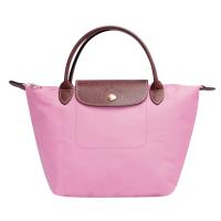 LONGCHAMP 經典Le Pliage系列摺疊短把尼龍水餃包(小-粉紅色)