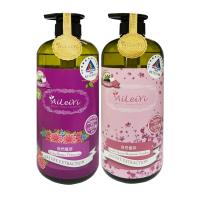 AiLeiYi天然修護洗髮精-叛逆公主+天然潤膚沐浴精-漫步櫻花園1000ml