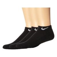 Nike 2018男女時尚舒適DRI-FIT黑色低切短襪3入組